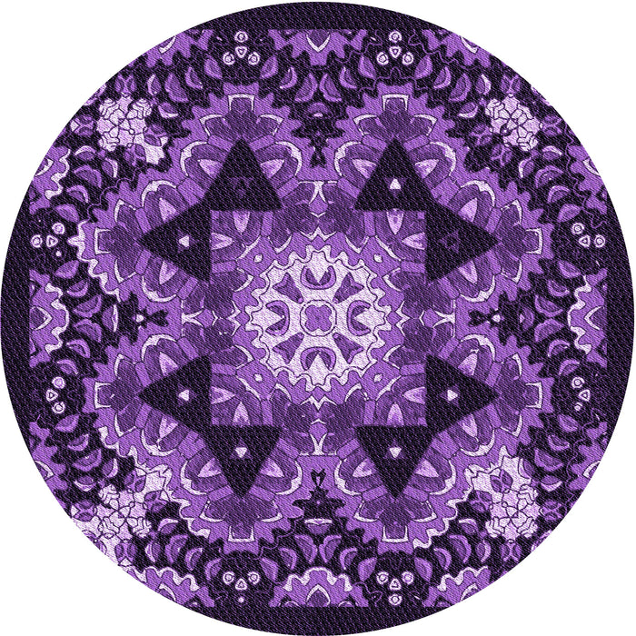 Square Patterned Purple Rug, pat1949pur