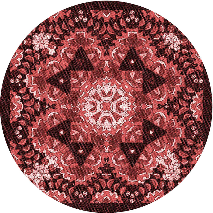 Square Machine Washable Transitional Maroon Red Rug in a Living Room, wshpat1949rd