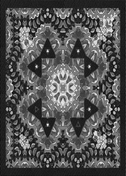Patterned Mid Gray Novelty Rug, pat1949