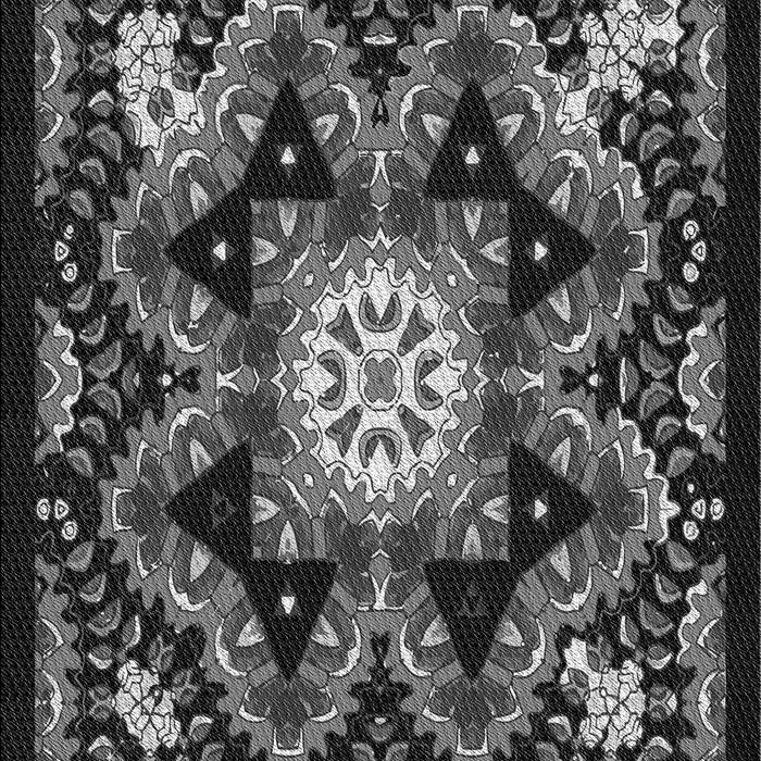 Patterned Mid Gray Novelty Rug, pat1949