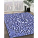 Machine Washable Transitional Denim Blue Rug in a Family Room, wshpat195blu