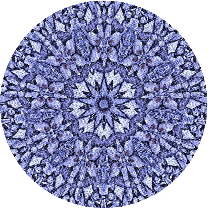 Square Machine Washable Transitional Denim Blue Rug in a Living Room, wshpat195blu