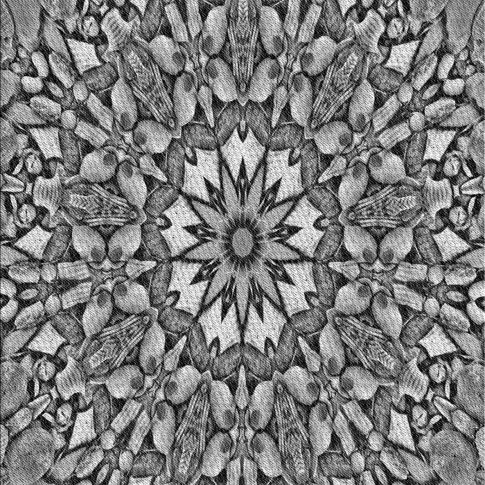 Patterned Cloud Gray Rug, pat195gry