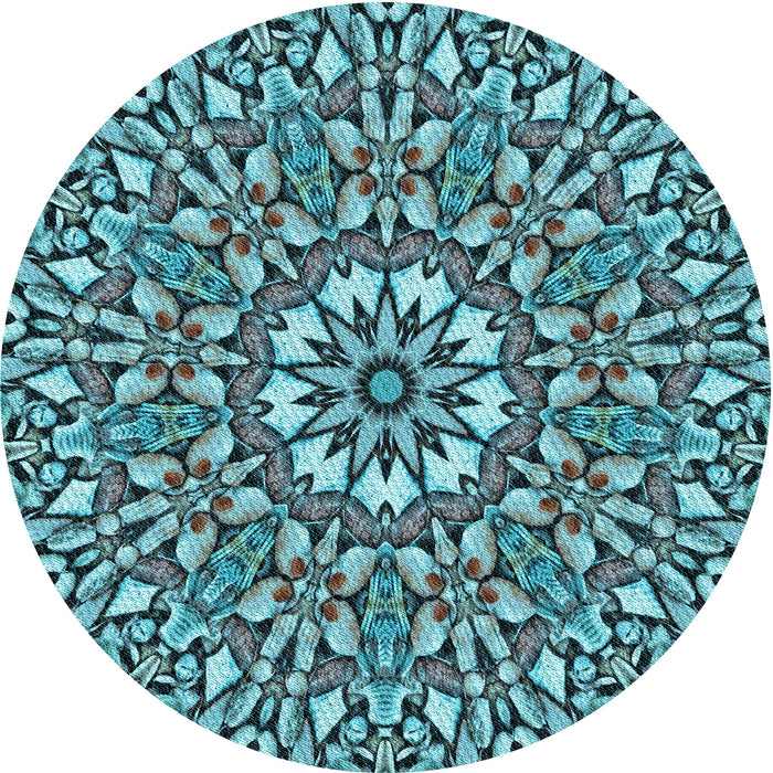 Square Patterned Diamond Blue Rug, pat195lblu