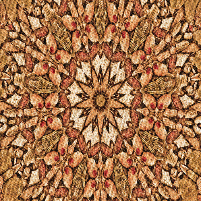 Patterned Orange Rug, pat195org