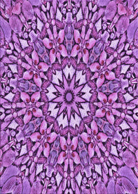 Machine Washable Transitional Dark Magenta Purple Rug, wshpat195pur