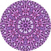 Square Patterned Dark Magenta Purple Rug, pat195pur