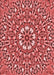 Machine Washable Transitional Red Rug, wshpat195rd