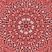 Round Patterned Red Rug, pat195rd