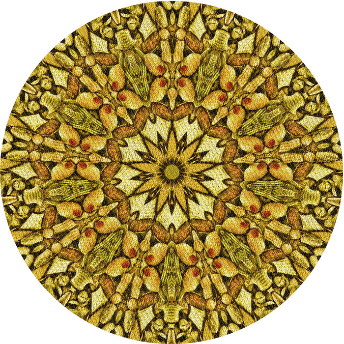 Square Machine Washable Transitional Dark Bronze Brown Rug in a Living Room, wshpat195yw