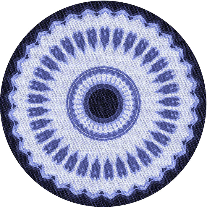 Square Machine Washable Transitional Lapis Blue Rug in a Living Room, wshpat1950blu