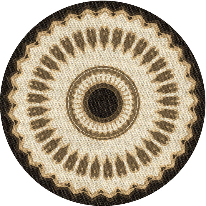 Square Patterned Milk Chocolate Brown Rug, pat1950brn