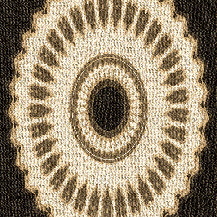 Patterned Milk Chocolate Brown Rug, pat1950brn