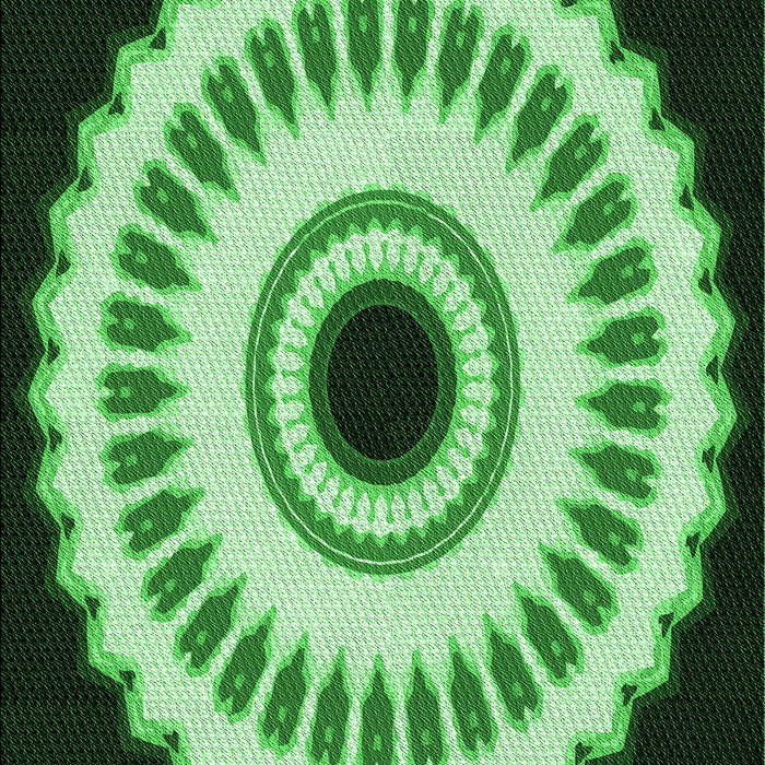 Machine Washable Transitional Deep Emerald Green Rug, wshpat1950grn