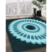 Machine Washable Transitional Deep-Sea Blue Rug in a Family Room, wshpat1950lblu