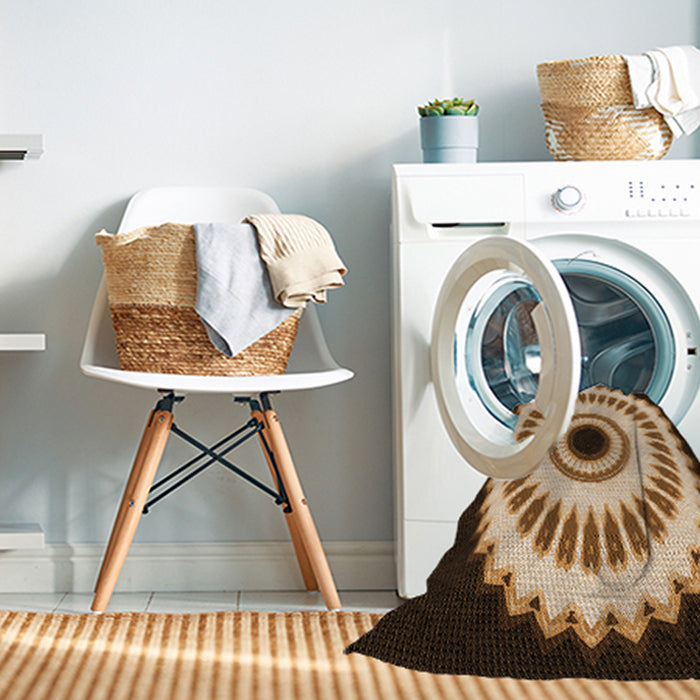 Machine Washable Transitional Night Red Rug in a Washing Machine, wshpat1950org