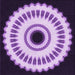 Round Patterned Purple Rug, pat1950pur