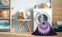 Machine Washable Transitional Purple Rug in a Washing Machine, wshpat1950pur