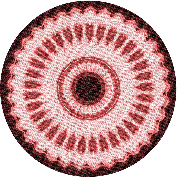 Square Machine Washable Transitional Pastel Pink Rug in a Living Room, wshpat1950rd