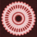 Round Patterned Pastel Pink Rug, pat1950rd