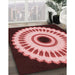 Machine Washable Transitional Pastel Pink Rug in a Family Room, wshpat1950rd