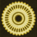 Round Patterned Bold Yellow Rug, pat1950yw