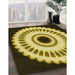 Patterned Bold Yellow Rug in Family Room, pat1950yw