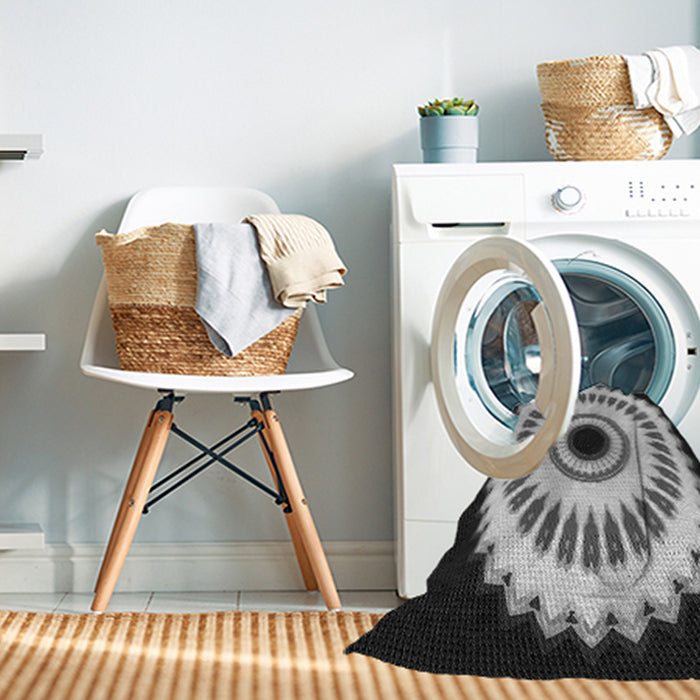 Machine Washable Transitional Charcoal Black Rug in a Washing Machine, wshpat1950