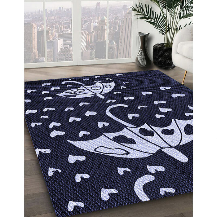 Machine Washable Transitional Purple Rug in a Family Room, wshpat1951blu