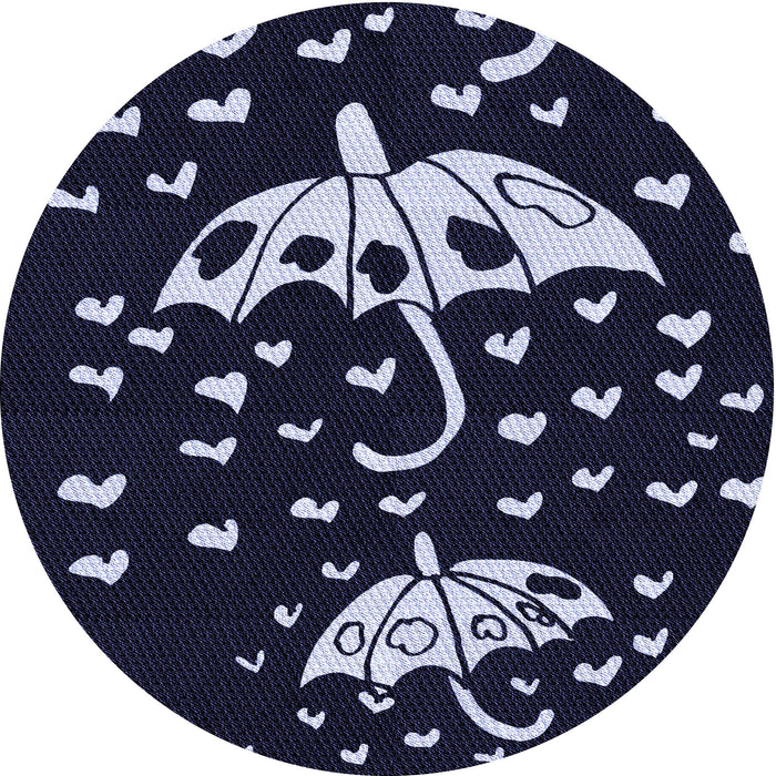 Square Patterned Purple Rug, pat1951blu