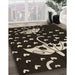 Machine Washable Transitional Black Rug in a Family Room, wshpat1951brn