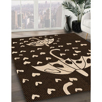 Patterned Black Rug, pat1951org