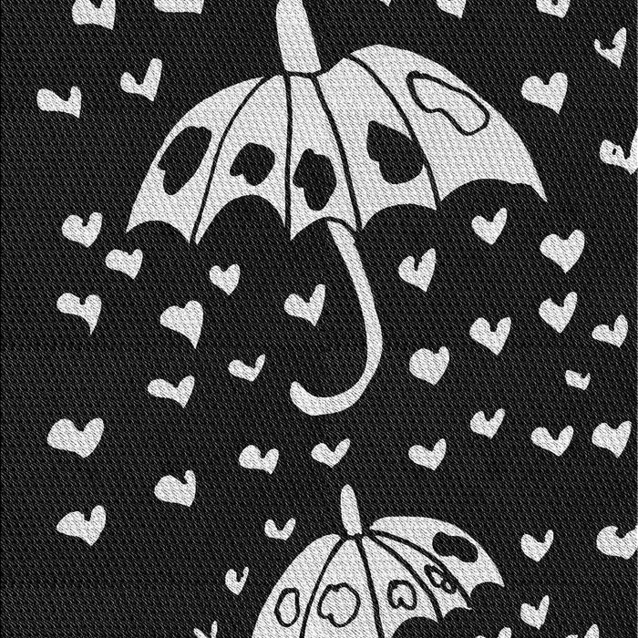 Patterned Black Novelty Rug, pat1951