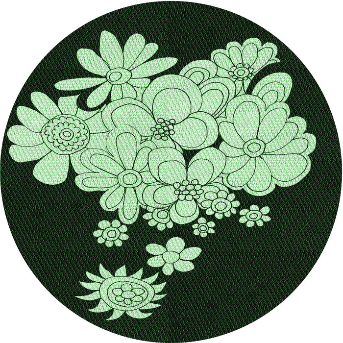 Square Machine Washable Transitional Black Rug in a Living Room, wshpat1952grn