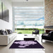 Square Patterned Deep Purple Rug in a Living Room, pat1952pur