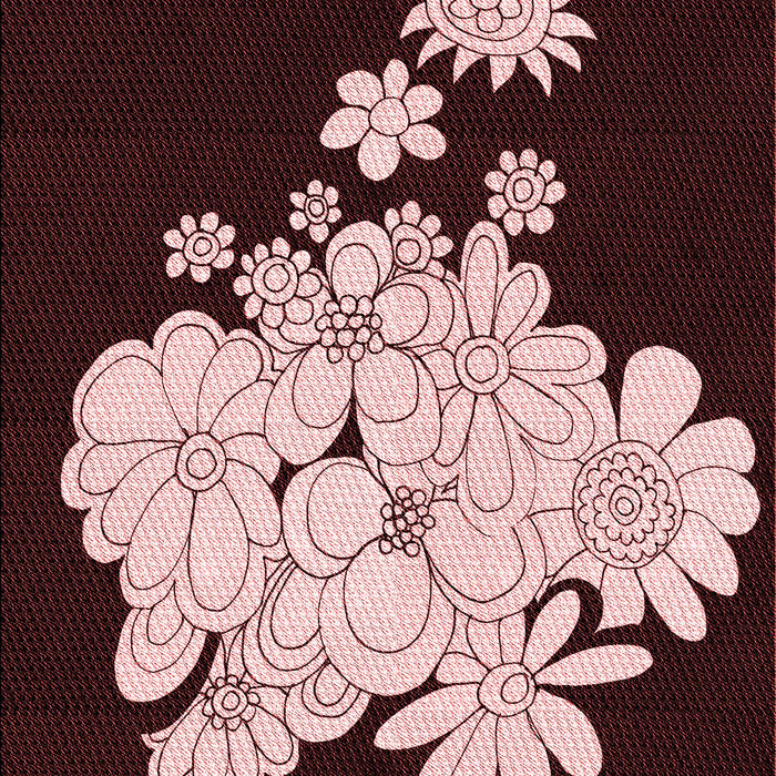 Patterned Chocolate Brown Rug, pat1952rd