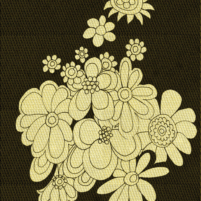 Patterned Metallic Gold Rug, pat1952yw