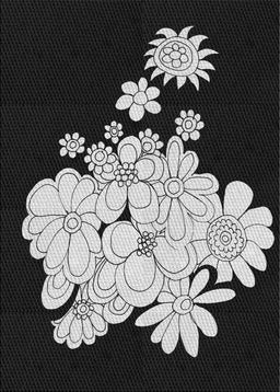 Patterned Dark Gray Novelty Rug, pat1952