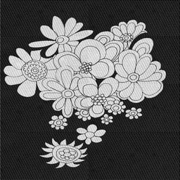 Square Patterned Dark Gray Novelty Rug, pat1952
