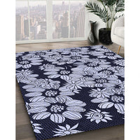 Patterned Midnight Blue Rug, pat1953blu