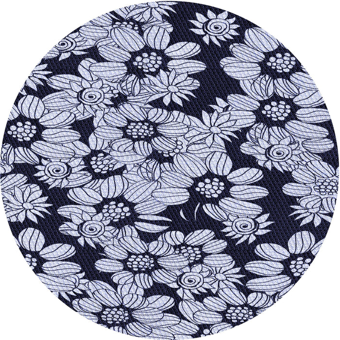 Square Machine Washable Transitional Midnight Blue Rug in a Living Room, wshpat1953blu