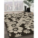 Patterned Khaki Gold Rug in Family Room, pat1953brn