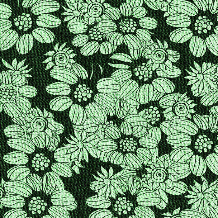 Machine Washable Transitional Light Green Rug, wshpat1953grn