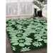 Patterned Light Green Rug in Family Room, pat1953grn