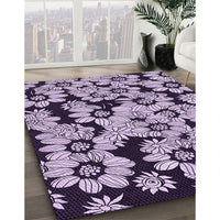 Patterned Blossom Pink Rug, pat1953pur