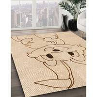 Patterned Brown Sand Brown Rug, pat1954org