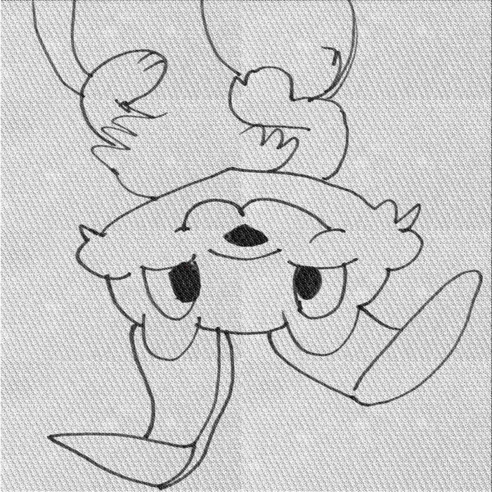 Square Patterned Off-White Novelty Rug, pat1954