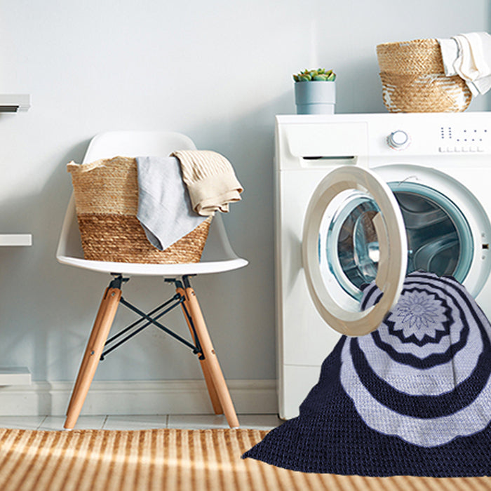Machine Washable Transitional Night Blue Rug in a Washing Machine, wshpat1955blu