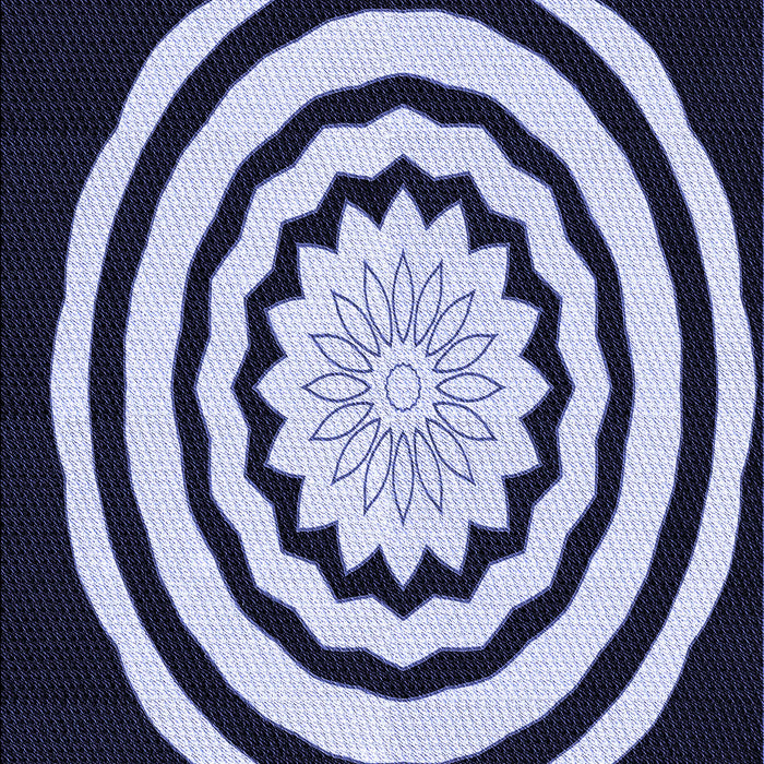 Patterned Night Blue Rug, pat1955blu