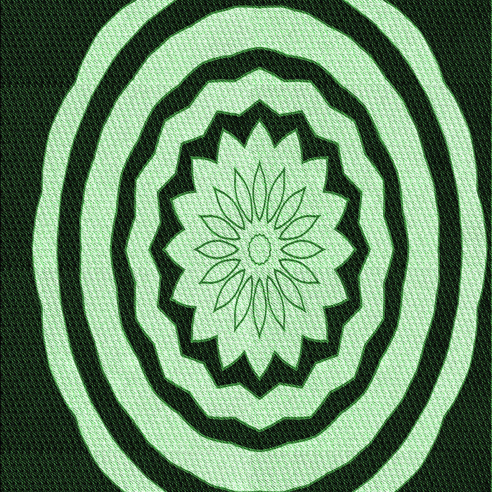 Patterned Black Rug, pat1955grn